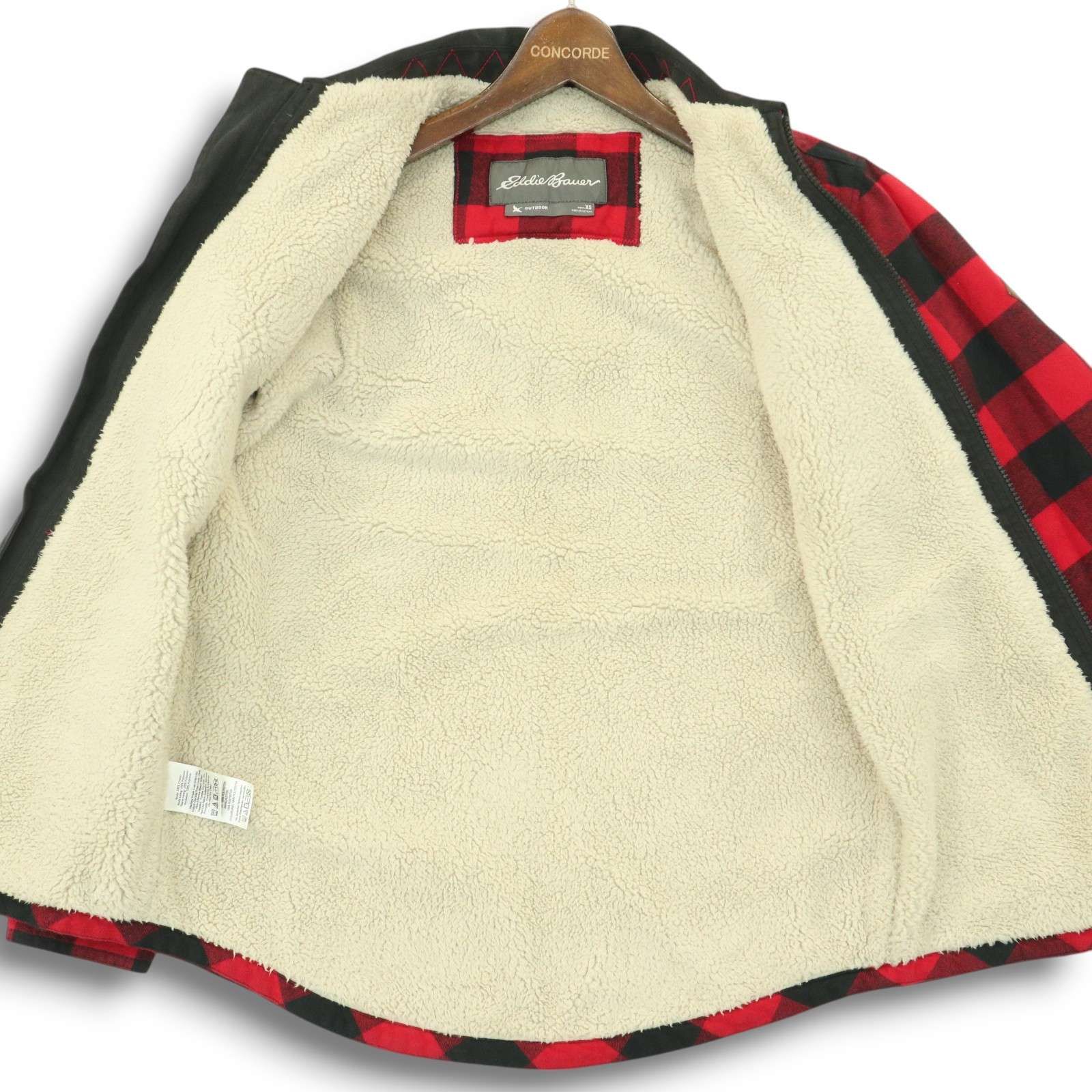 XXL☆Eddie Bauer／エディーバウアー 裏チェック シャツ ジャケット Eddie Bauer エディーバウアー 秋冬 裏ボア☆ バッファロー
