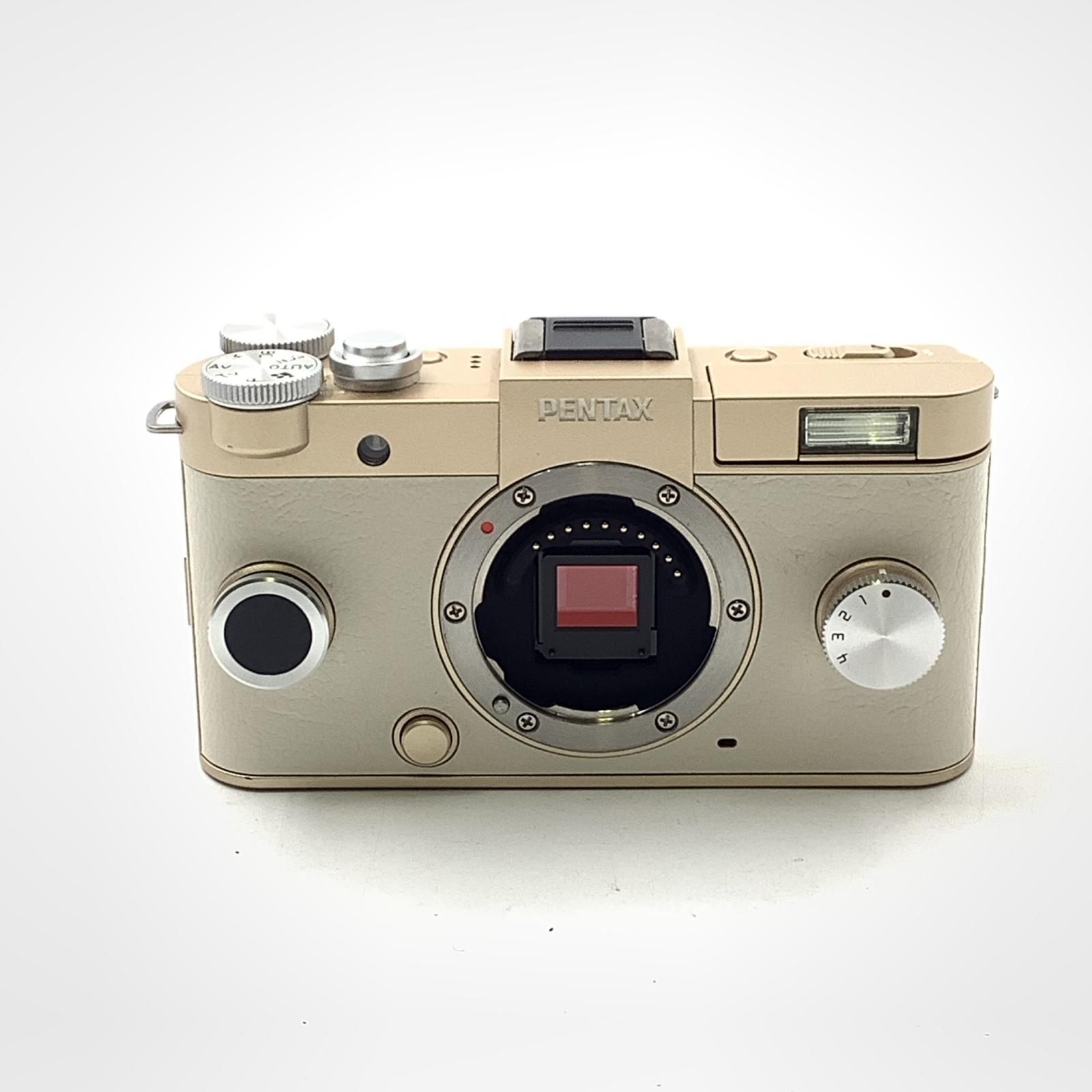 全額返金保証 最速発送 PENTAX デジタル一眼 Q-S1 ボディ シャンパンゴールド×クリーム 動作 済