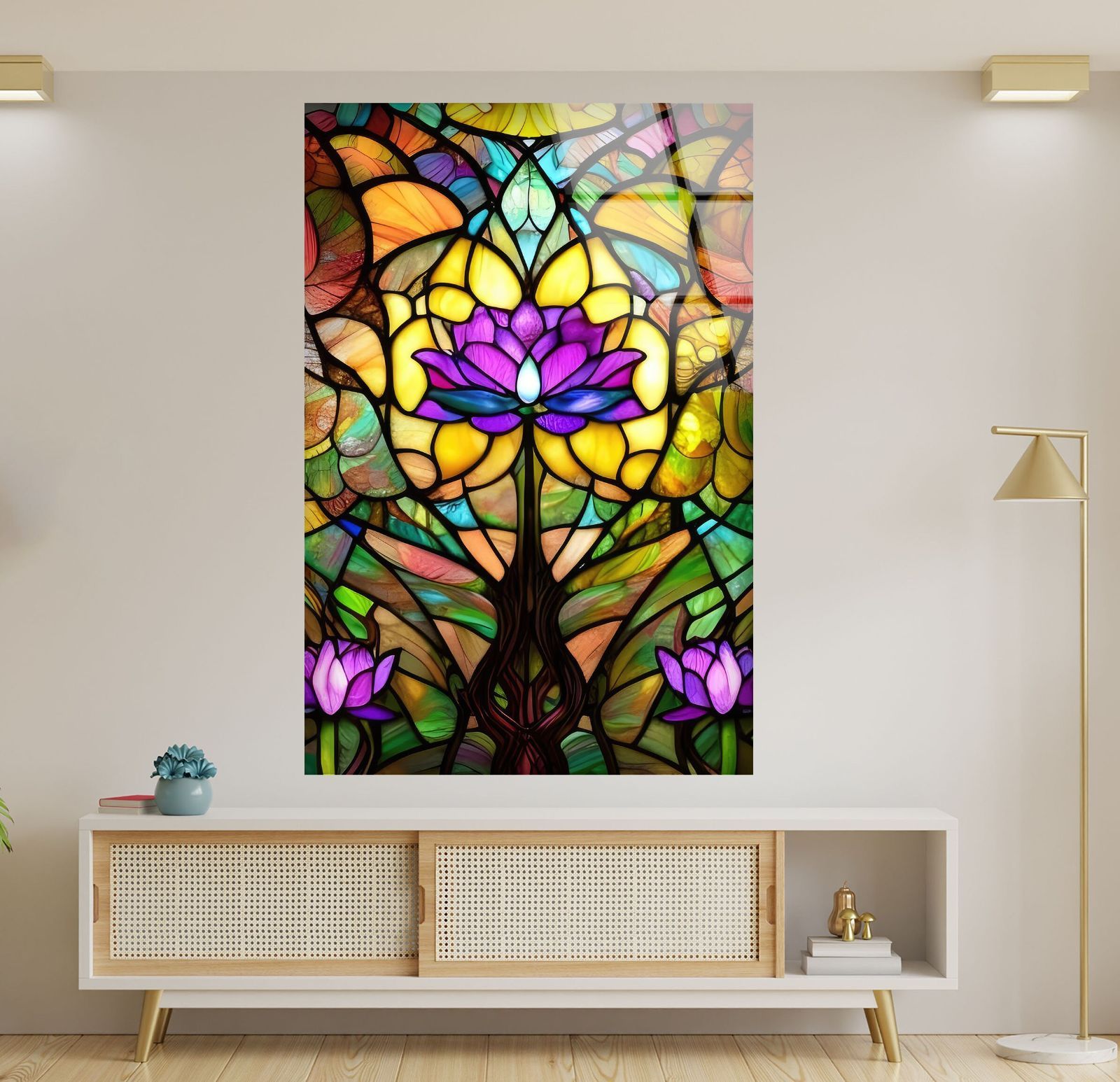 ステンドガラス 強化ガラス 壁掛け 木製枠 ステンドガラス 強化ガラス 壁掛け 木製枠 ハンドメイド ステンド