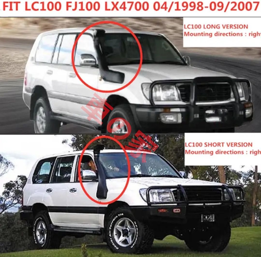 ランドクルーザー100 レクサスLX470 エアインテークシュノーケルキット ランクル100系 吸気塔パイプ ストレートショートタイプ FFCRYSTALESIA_COM