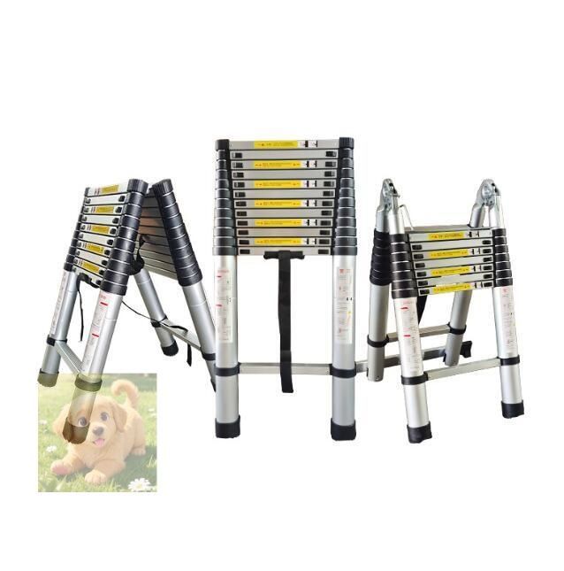 人気品はしご 伸縮 脚立 アルミ ハシゴ 伸縮はしご 3.8m 折りたたみ アルミはしご 梯子 足場 踏み台 踏台 スーパーラダー 安全ロック付き
