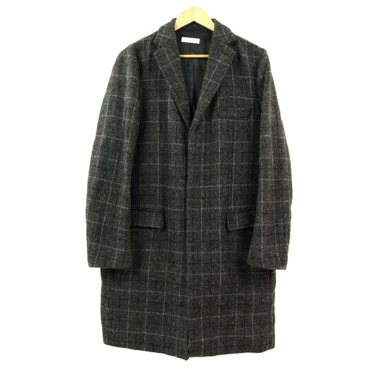 【B1686】【美品】【定価51,840円】BEAUTY&YOUTH×HARRIS TWEED ビューティーアンドユース ハリスツイード アローズ チェスターコート 別注