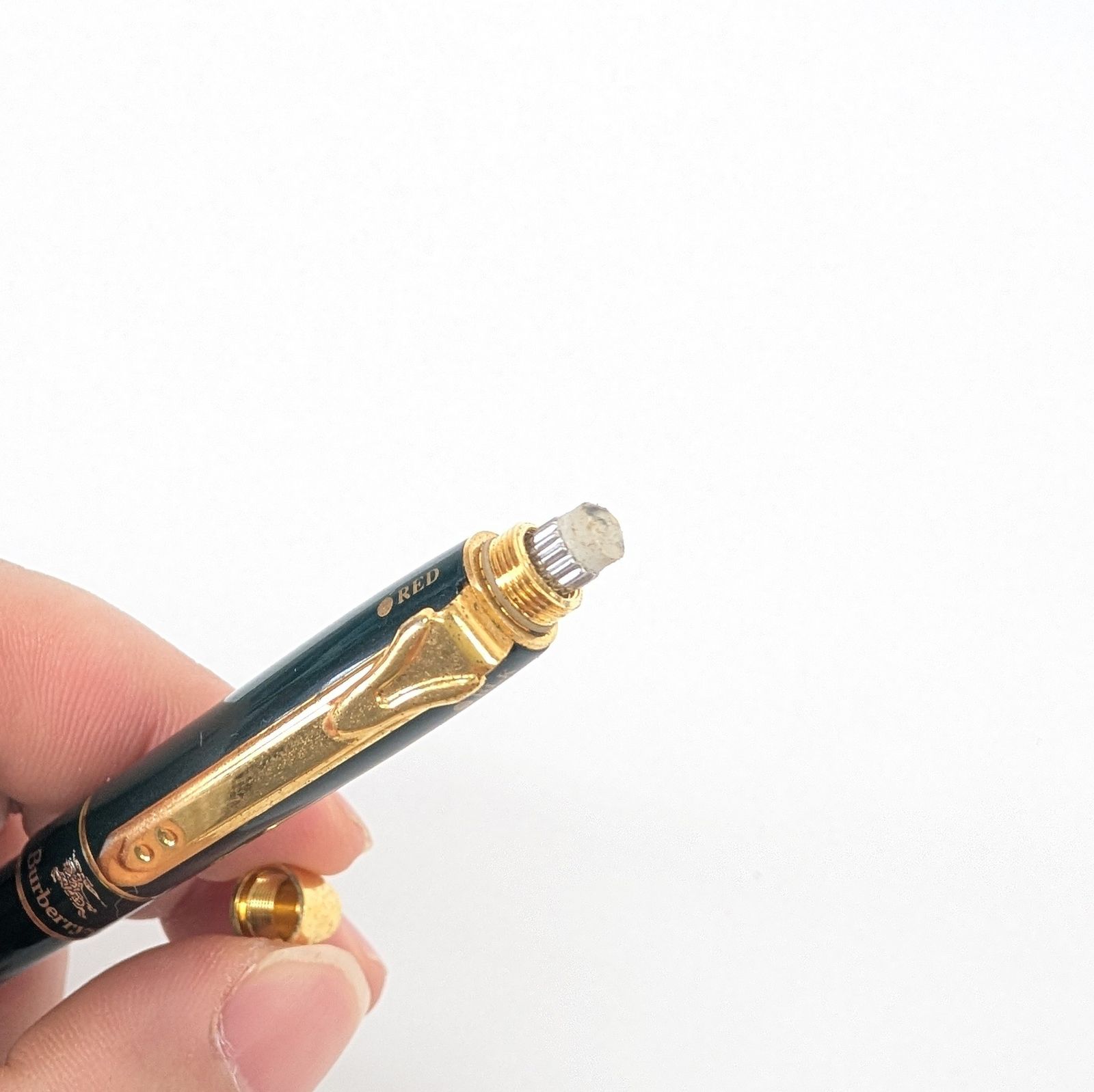 赤字覚悟 BURBERRY ボールペン本体 ブラック/ゴールド Burberrys バーバリーズ ボールペン ブラック × ゴールド ロゴ