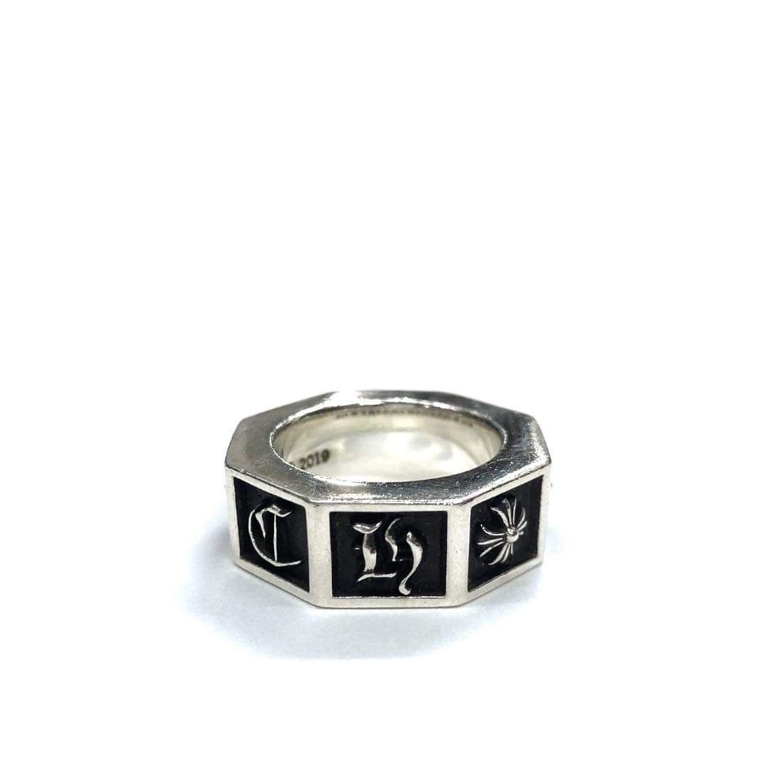 中古品】CHROME HEARTS クロムハーツ ALPHABET BLOCK RING アルファベット ブロック CHプラス リング 指輪 14号  925 シルバー インボイス - メルカリ