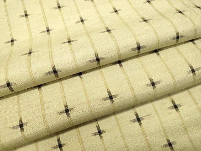 平和屋着物○国指定重要無形文化財 本場久米島紬 手織 十字絣 正絹  