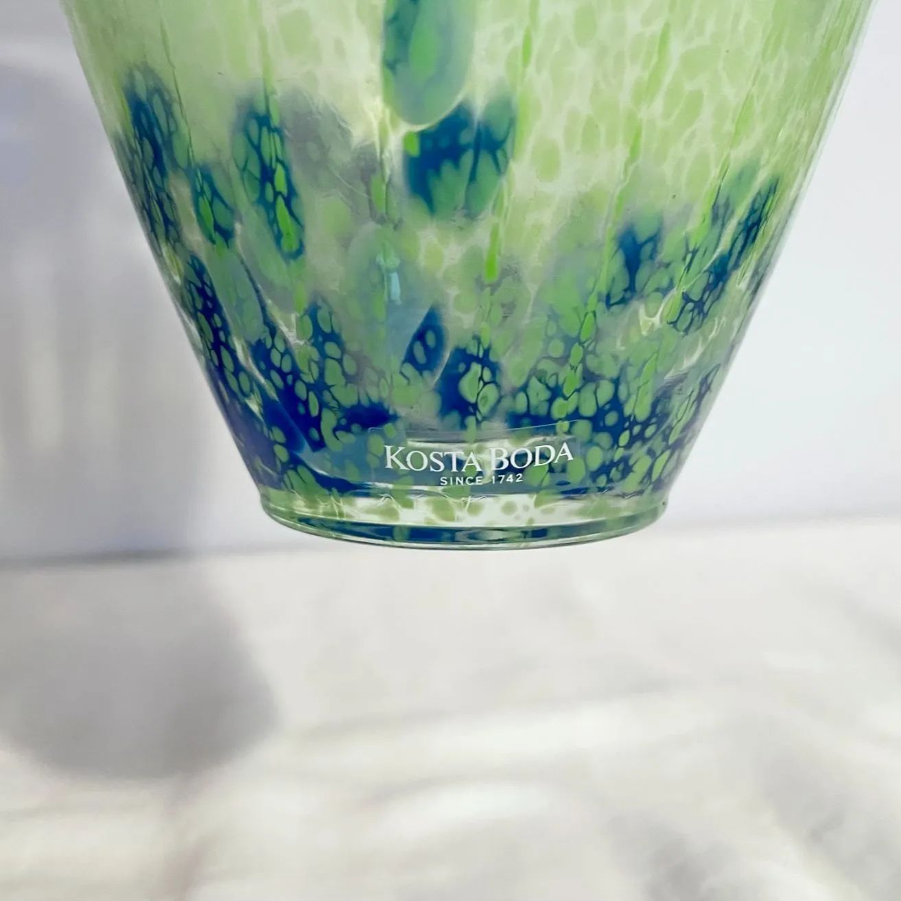 KOSTABODA コスタボダ 花瓶 VASE ヴィンテージ アンティーク コスタ ボダ アンティクヴァ ミニチュアベース 青と黄
