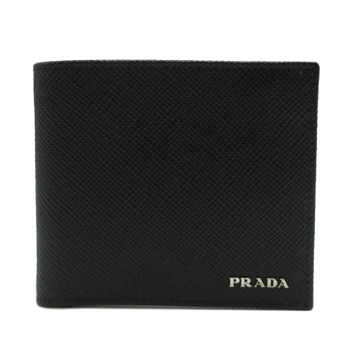 プラダ 二つ折り財布 小銭入れなし PRADA 9Y1S8E FXF F0990 PELLETTERIA COLORI V ARI アウトレット メンズ