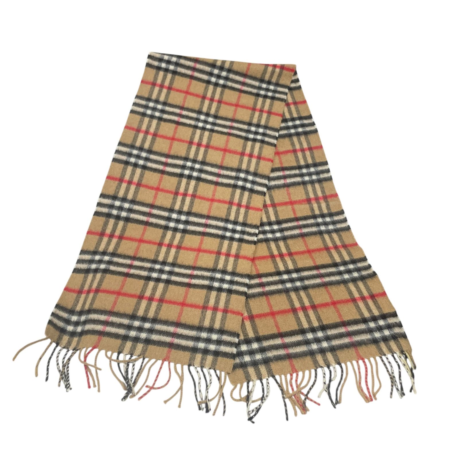 新品未使用　BURBERRY　バーバリー　ノバチェック　マフラー 茶系 ◇中古品◇バーバリー Burberry カシミヤ ノバチェック マフラー
