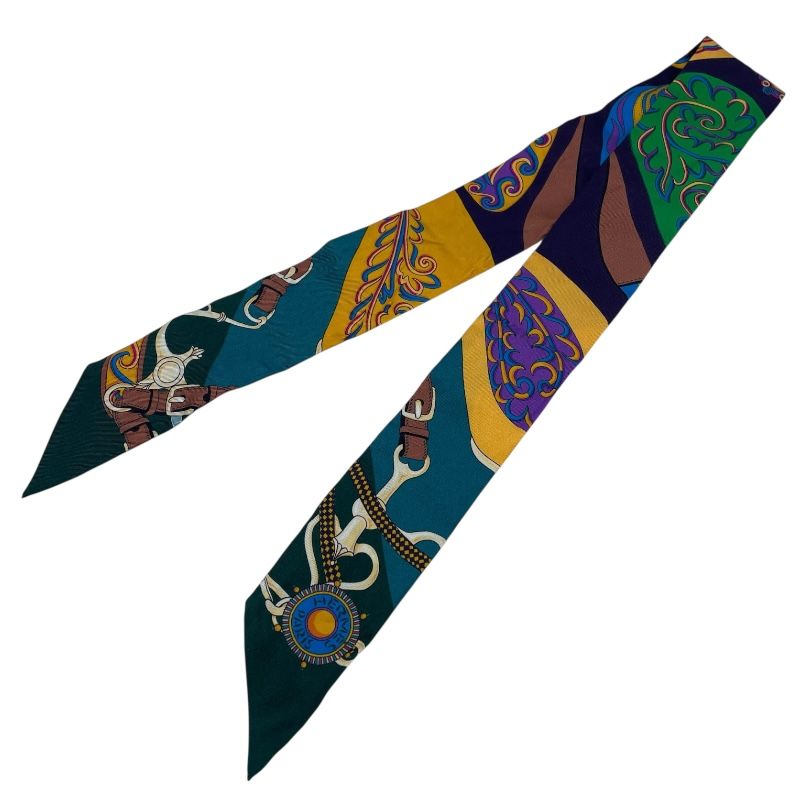 エルメス HERMES ツイリー FOLKLORE マルチカラー シルク レディース スカーフ