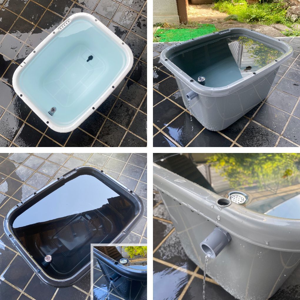 メダカ飼育ケース 36㍑x10個 色組み合わせ自由 オーバーフロー加工付 メダカ飼育ケース 36㍑x10個 色組み合わせ自由 オーバーフロー加工付