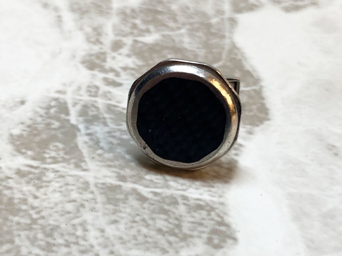 MER743 BVLGARI ブルガリ カフス カフリンクス カフスボタン オニキス シルバー 片方のみ STERLING 925 シルバー