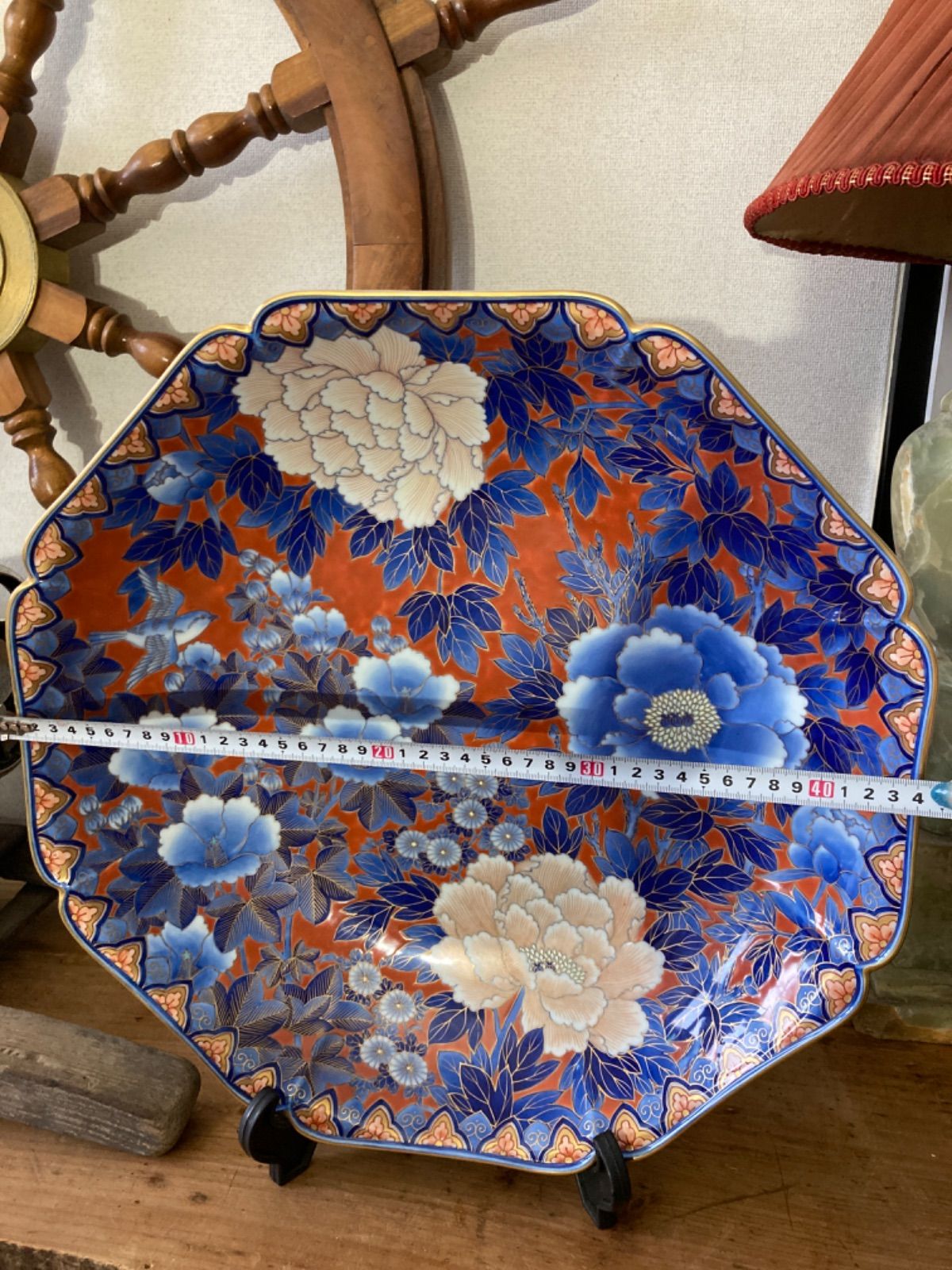深川製磁　大皿　箱付き-2