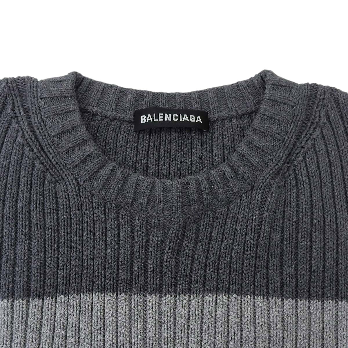 BALENCIAGA バレンシアガ バック BB ロゴ ボーダー ニット 正規 BALENCIAGA バレンシアガ バック BB ロゴ ボーダー ニット