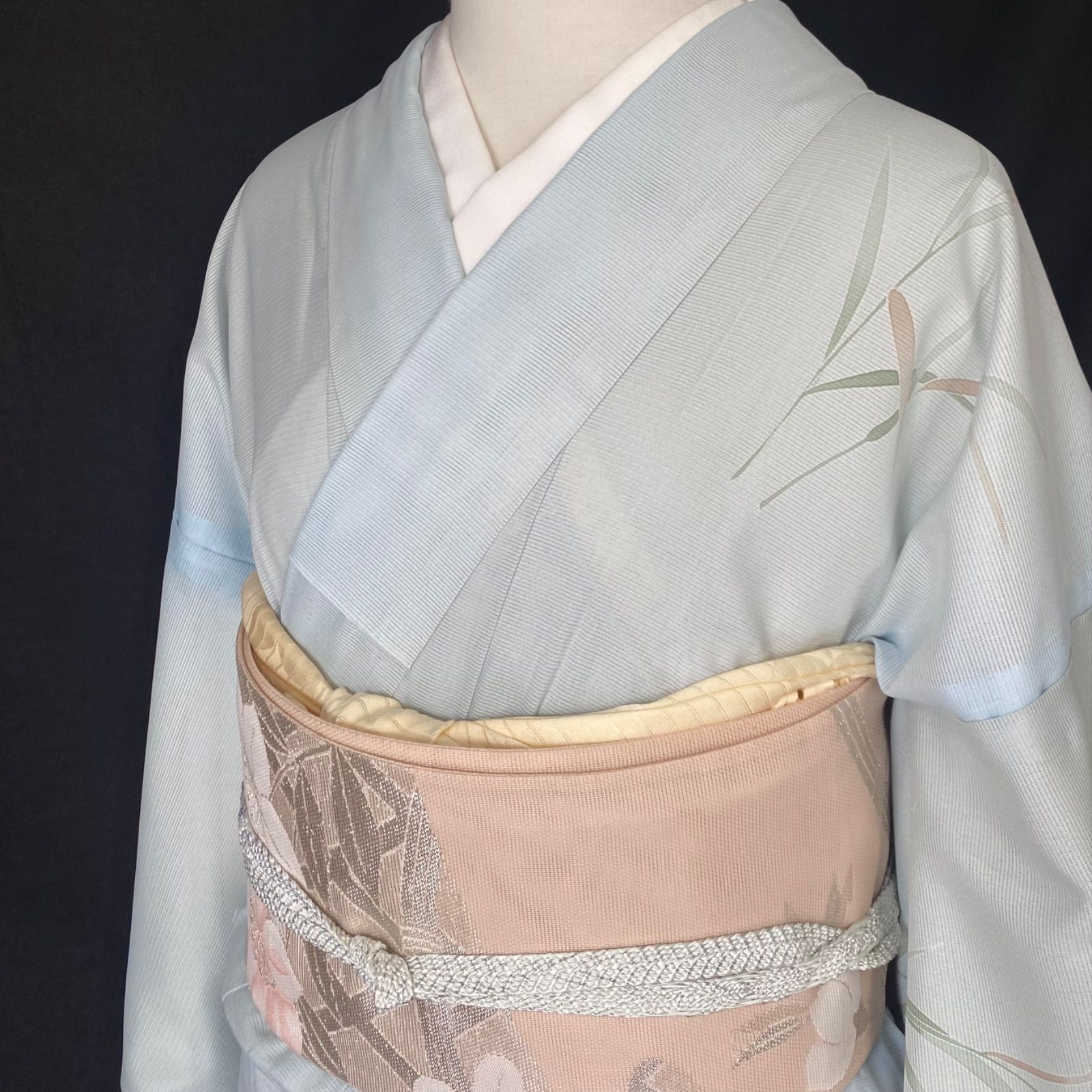 最終お値下げ 正絹 高級駒絽襦袢 「夏のよそおい 涼」