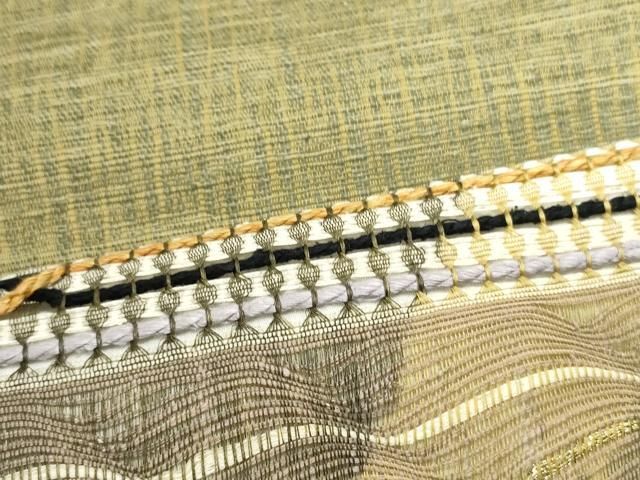 袋帯 櫛織 竹屋町刺繍 スリーシーズン お太鼓柄 正絹 AO-4992 袋帯 櫛織 竹屋町刺繍 スリーシーズン お太鼓柄 正絹 AO-4992