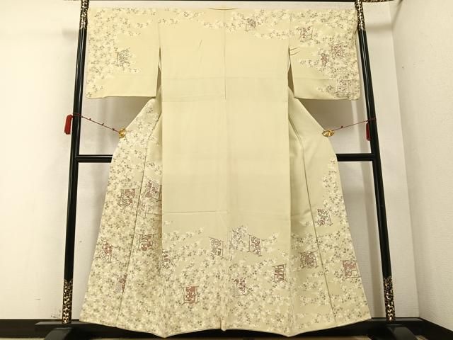 平和屋着物○訪問着 誰が袖花文 金彩 正絹 逸品 AABC3383ph - メルカリ