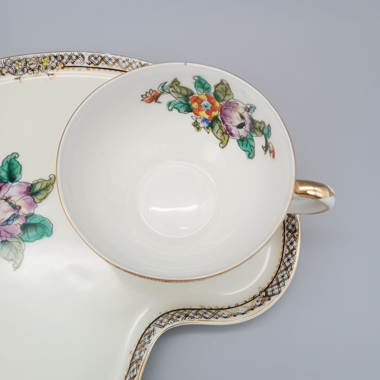 ノリタケvintage スナックセット　(テニスセット) カップ&プレート ノリタケ スナックセット テニスセット カップ プレート NORITAKE 1918