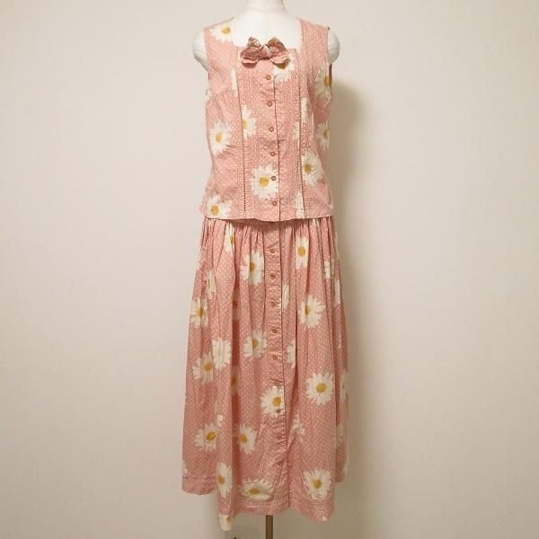 snc ピンクハウス PINKHOUSE セットアップ ツーピース ピンク 白系