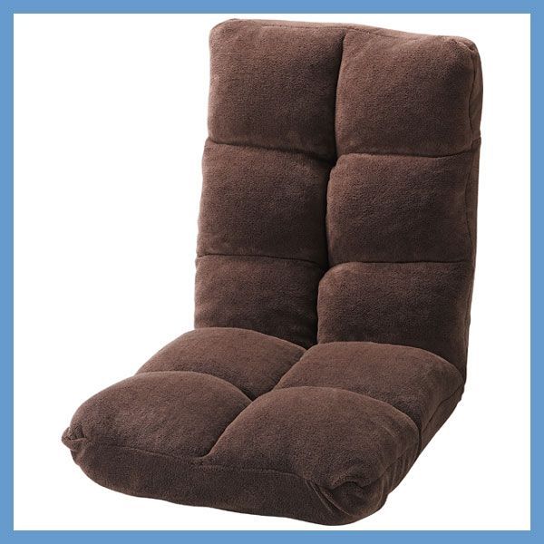 もこもこリクライナー 14段階リクライニング W42×D60-102×H56×SH14cm No.006 ブラウン