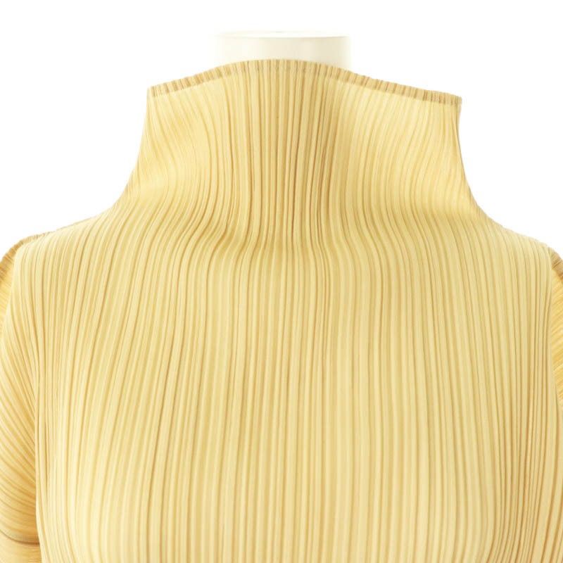 イッセイミヤケ ISSEY MIYAKE プリーツ長袖ハイネックカットソー