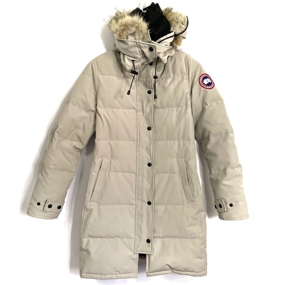 CANADA GOOSE(カナダグース) ダウンコート サイズM レディース マッケンジー 2303JL グレーベージュ 長袖/冬 - メルカリ