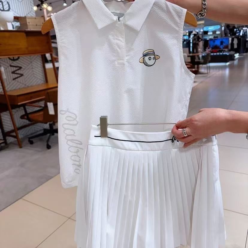 Malbon Golf マルボンゴルフ ベストノースリーブポロシャツレディース夏 malbon golf レディース ゴルフウェア 夏用 ポロカラー 練習用