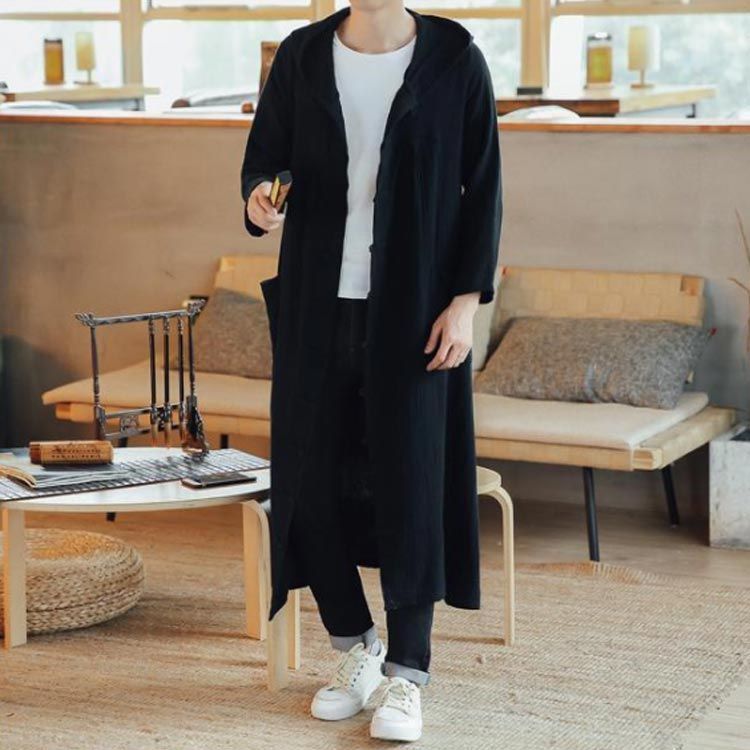 Amazon | [スゴフィ] メンズ ロングカーディガン コート 羽織り