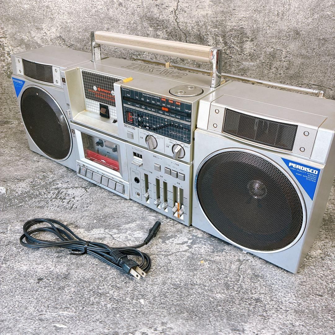 ジャンク　HITACHI TRK-W2　ラジカセ　日立　PERDISCO ジャンク HITACHI TRK-W2 ラジカセ 日立 PERDISCO - メルカリ