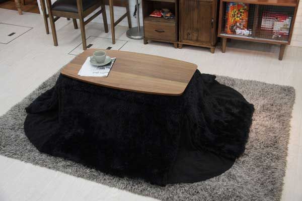 天然木の折りたたみ式こたつテーブル