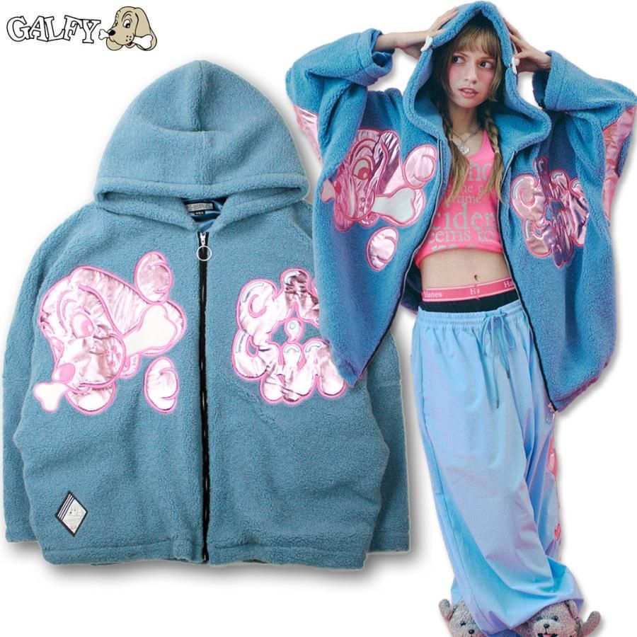 ガルフィー GALFY ピッカピカのダブモコパーカー ブルゾン L