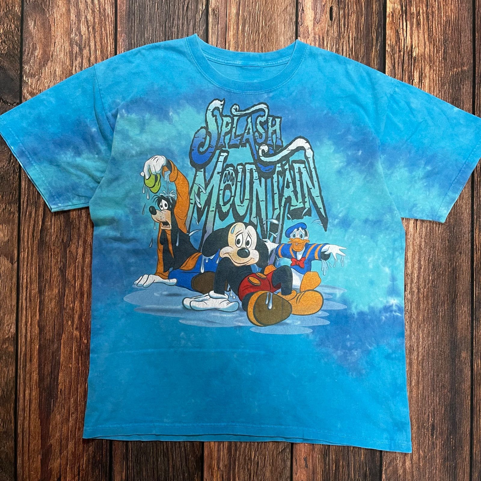 Disney スプラッシュマウンテン ブルー タイダイTシャツ - メルカリ