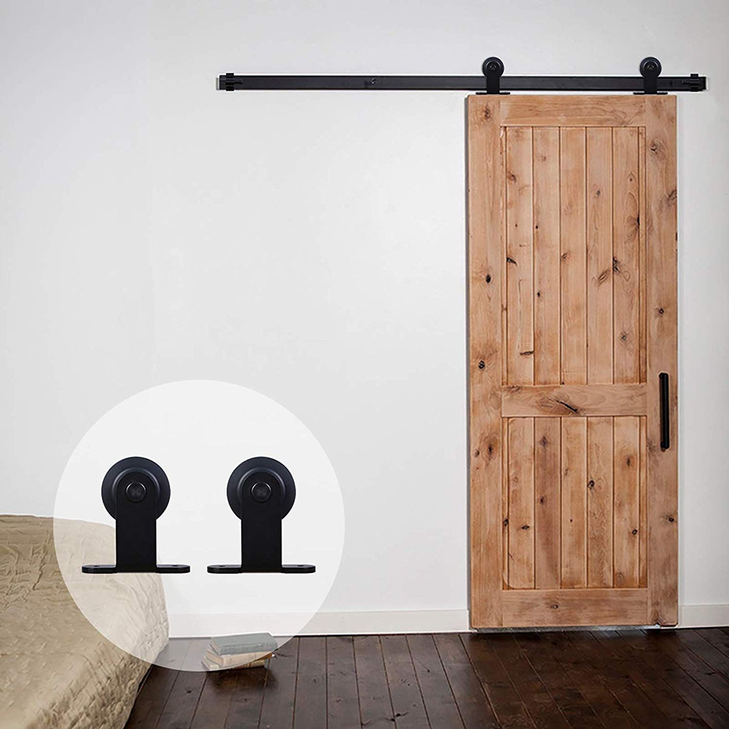 DIY 122m 吊り引き戸レール 4 FT バーンドア金具 引き扉