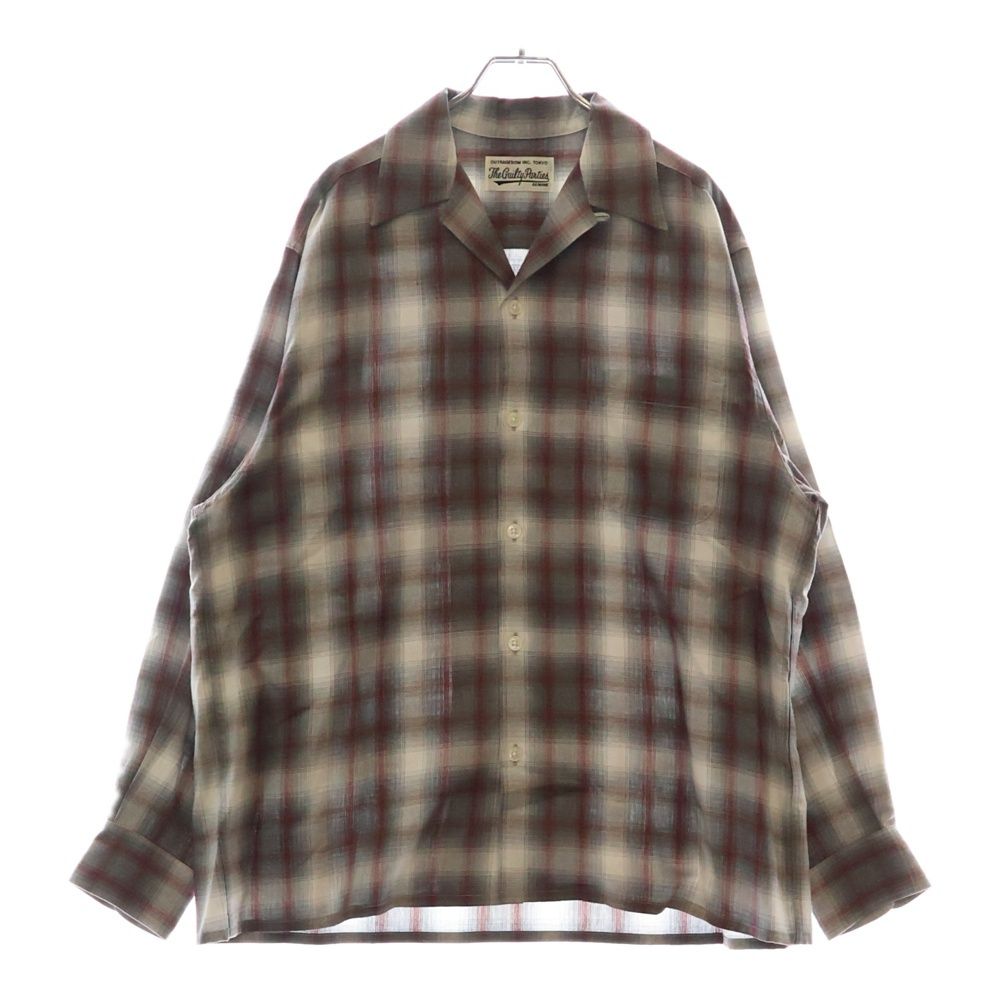 全国送料無料・イイ店 (ワコマリア) MARIA WACKO 24AW SHIRT COLLAR OPEN CHECK OMBRE トップス