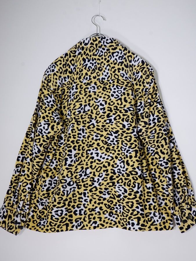 極美品】ギャングスタービル　長袖シャツ　22AW　コーデュロイ　レオパード　開襟 極美品】ギャングスタービル 長袖シャツ 22AW コーデュロイ