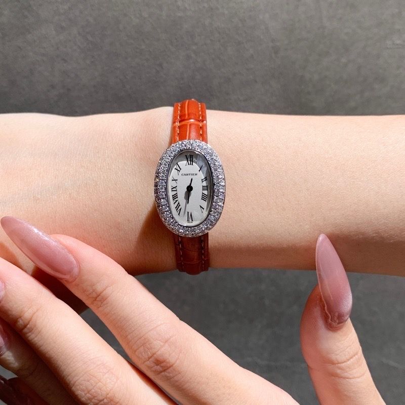 OH済】カルティエ ミニベニュワール K18 WG レディース 腕時計 CARTIER 