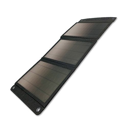 多摩電子 TSK92K ソーラー充電器 18W BK ブラック