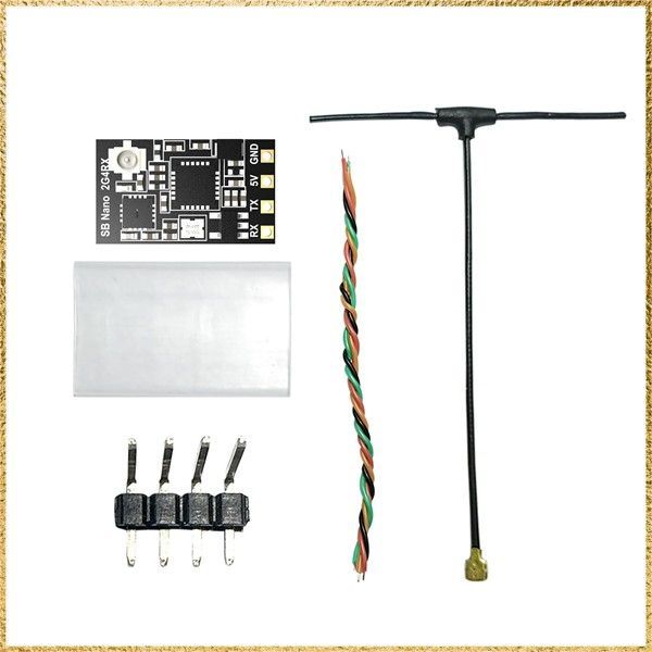 送料無料 SPEEDY BEE ELRS FPV レシーバー - 2.4ghz ExpressLRS ナノレシーバー ドローン RXモジュール 78mm UFL Tアンテナ付き FPV ドローン Tiny Whoop 固定翼 RCプレーン用
