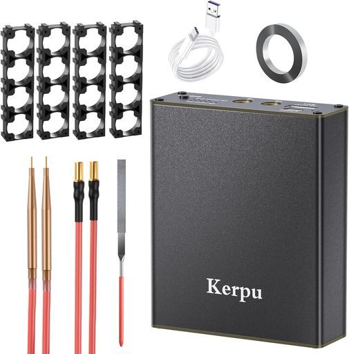 Kerpuスポット溶接機11段ポータブル溶接機5000 mAh自動モードミニスポット溶接機充電式スポット溶接DIY