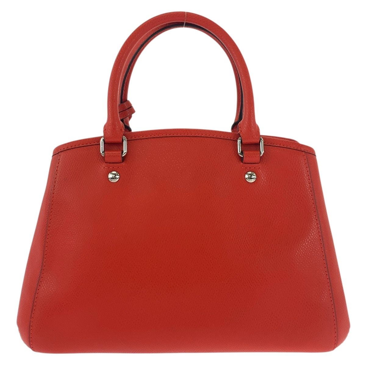 美品 COACH コーチ オレンジ シルバー金具 レザー 34835