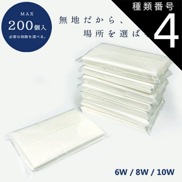 種類4：16個入り/6W(2枚重ね6枚入り) 【ポイント5倍 2/10 23:59まで】 ＼8個〜200個 好きな枚数と個数が選べる／ ポケットティッシュ 無地 通園 通学 お受験 入学準備