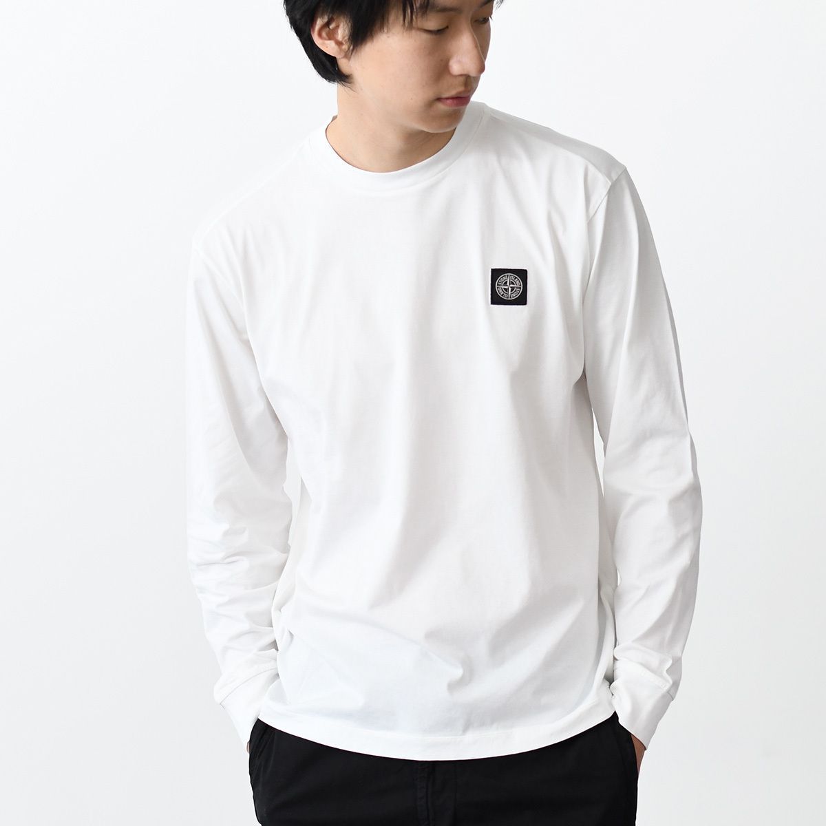 STONE ISLAND 60/2 コットン ロングスリーブTシャツ