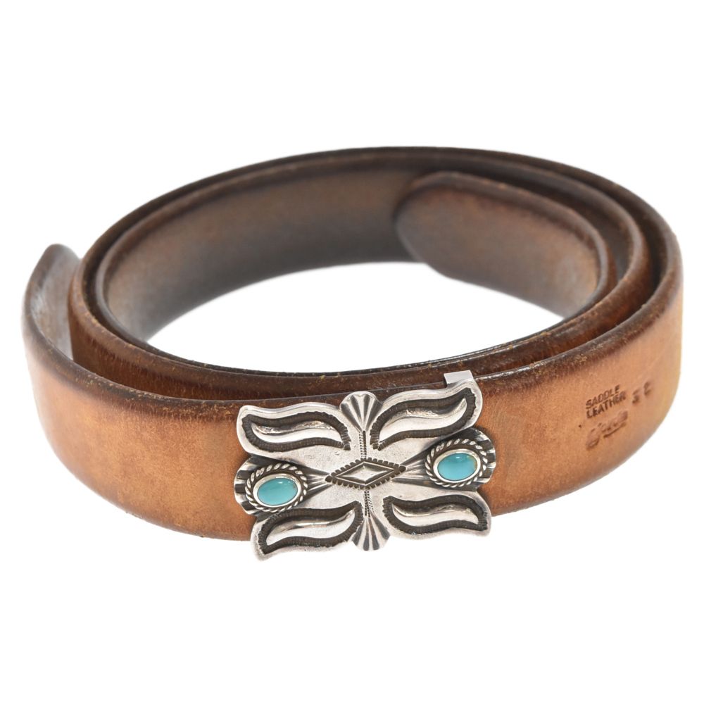 goro's (ゴローズ) 銀縄ターコイズ 固定式レザーバックルベルト - メルカリ