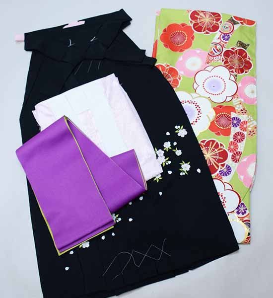 二尺袖 着物 袴フルセット ジュニア用へお直し 135～150cm 染加工は  