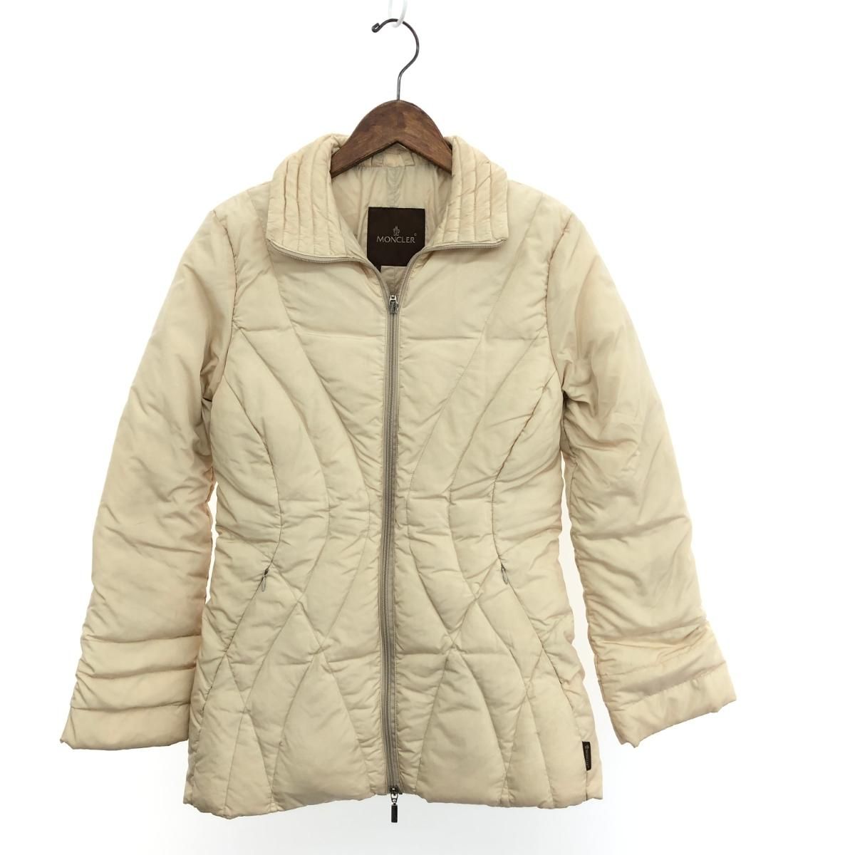 MONCLER ベージュ グレー ダウンジャケット　サイズ　0 MONCLER モンクレール ダウンジャケット サイズ:0 ベージュ