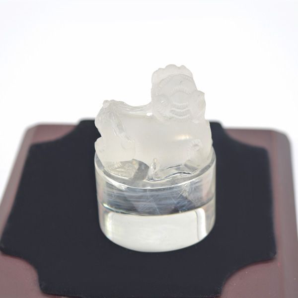 貔貅の置物 ヒキュウ 水晶 円柱型 6cm 天然石製 クリスタル パワーストーン NEXPOTALLINN_EU