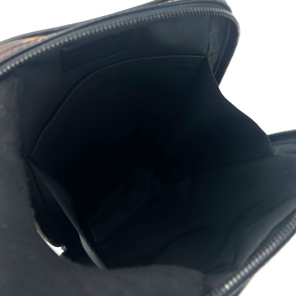 【中古】 美品 ルイヴィトン ボディバッグ ショルダー ユーティリティ・サイドバッグ M44428 モノグラム・ソーラーレイ ヴァージル・アブロー  レザー 革 ブラック メンズ 男性 LV LOUIS VUITTON shoulder bag