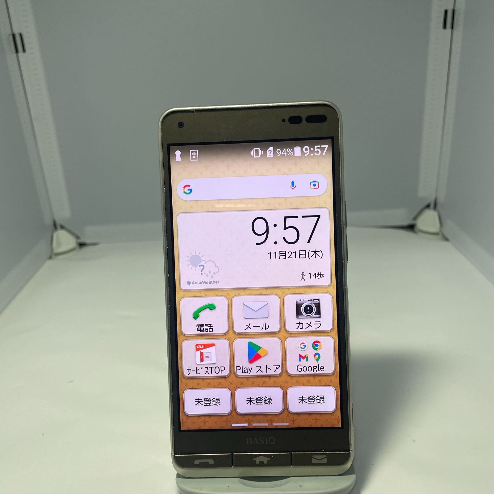 BASIO3（ベイシオ スリー）KYV43 ゴールド 32GB au android A157