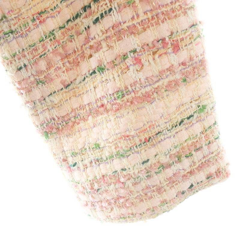 【定価8.2万円】ANAYI ファンシーツイードクルージャケット 36未使用 ANAYI（アナイ）の「ファンシーツイードクルー ジャケット（ノーカラー
