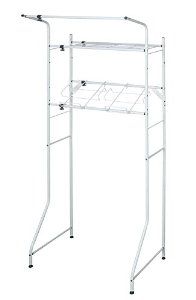 【新品・5営業日で発送】平安伸銅工業 バスケット台付ランドリーラック L-4