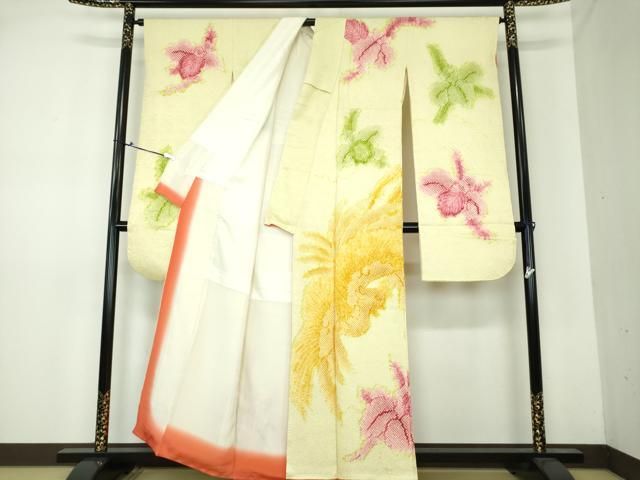 平和屋着物○名門 藤娘きぬたや・総絞り 振袖 鳳凰花文